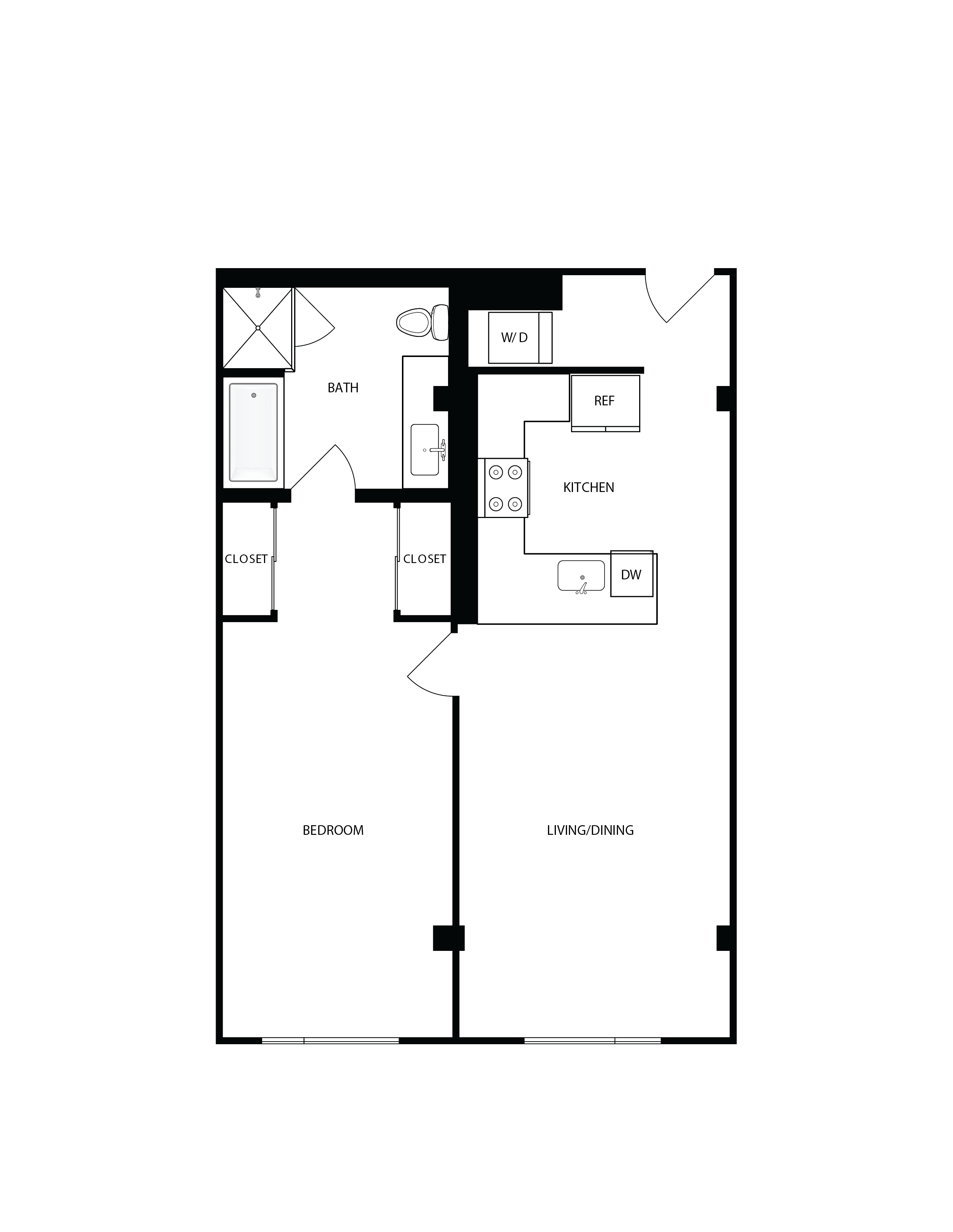 Floor plan layout diagram for 1Q
